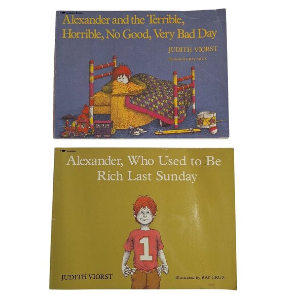 Alexander Terrible Horrible No Good Very Bad Day & Who Used Be Rich Vintage Lot - Picture 1 of 6